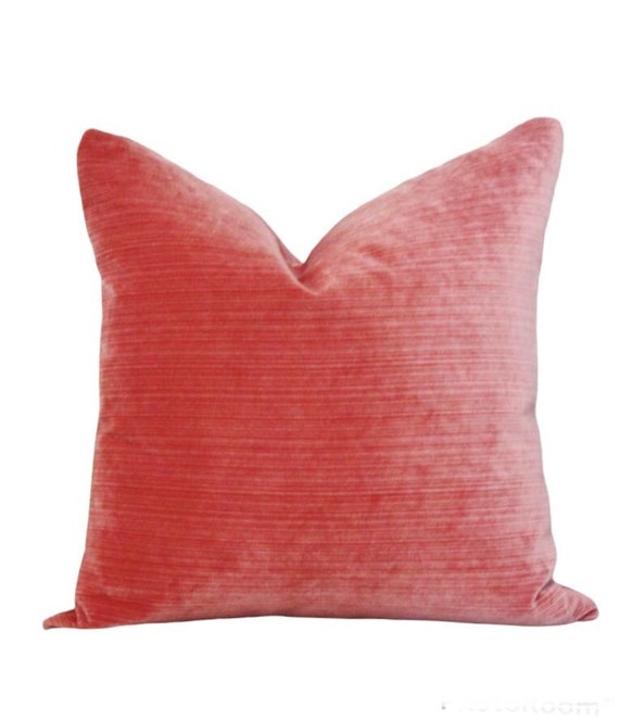 coral colored pillow covers