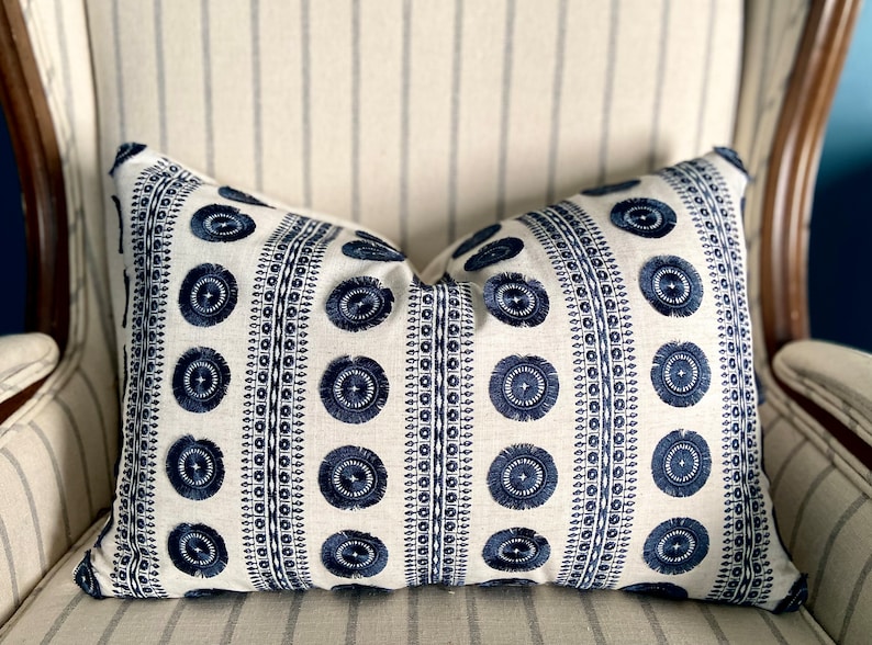 Kravet Tribal Embroidered Pillow Cover
