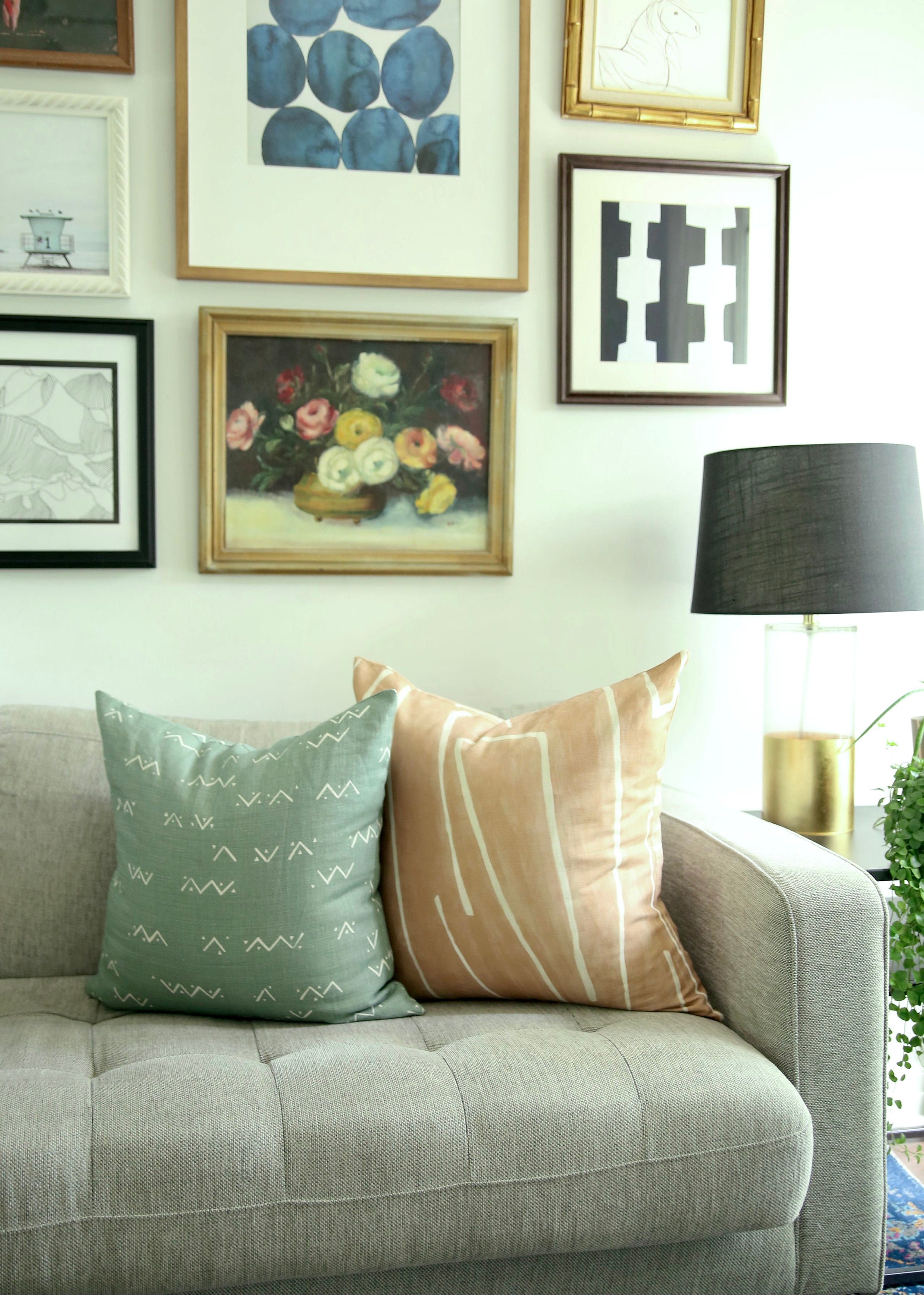 Kelly Wearstler Graffito Pillow Cover Salmon and Creme Modern Designer Geometric Pillow Cover Lee Jofa Groundworks Flesh Tone Etsy