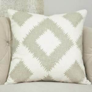 Modern Home Decor Neutral Pillow Cover Gray Beige Herringbone Pillow Scalamandre Geometric Greige Pillow Neutral Stone