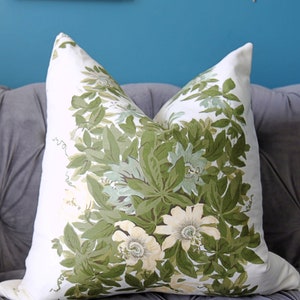 Michael S Smith MALMAISON FONTAINE Pillow Cover Botanical greenery with flowers pillow cover image 2