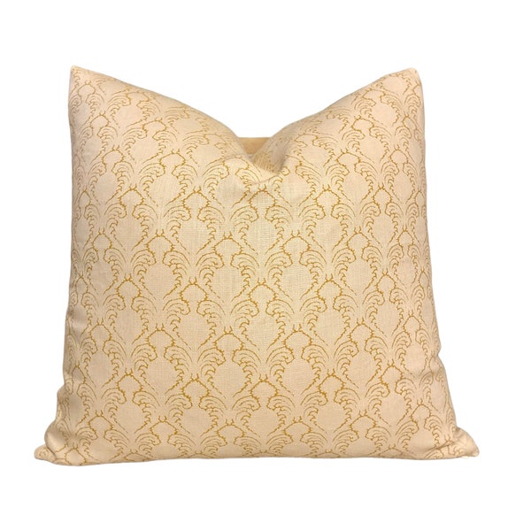 Britain, Small Pineapple Frond Ochre pillow cover, Mustard Yellow pillow cover