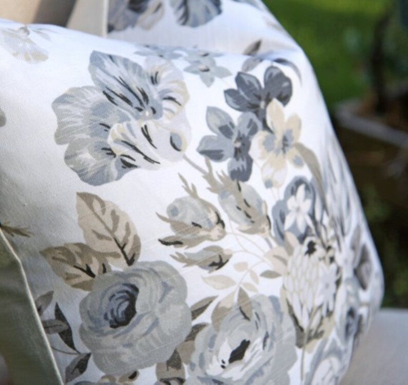 SALE Floral Pillow Cover Black Floral Pillow Grey & Etsy