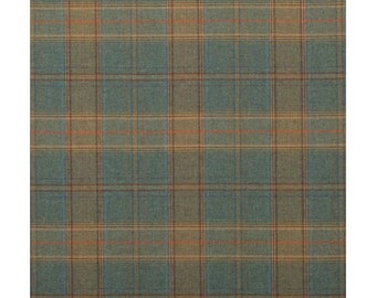Lee Jofa Shetland in Teal Plaid Wool Pillow Cover - Mulberry Bohemian Romance line