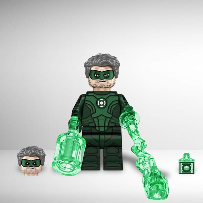 Custom Made Epic Superhero Green Lantern Minifigure Toy - Collectible ...