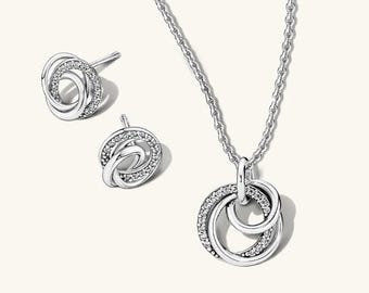 Pandora Family Always Encircled Jewellery Set • S925 Sterling Silver • With Gift Pouch