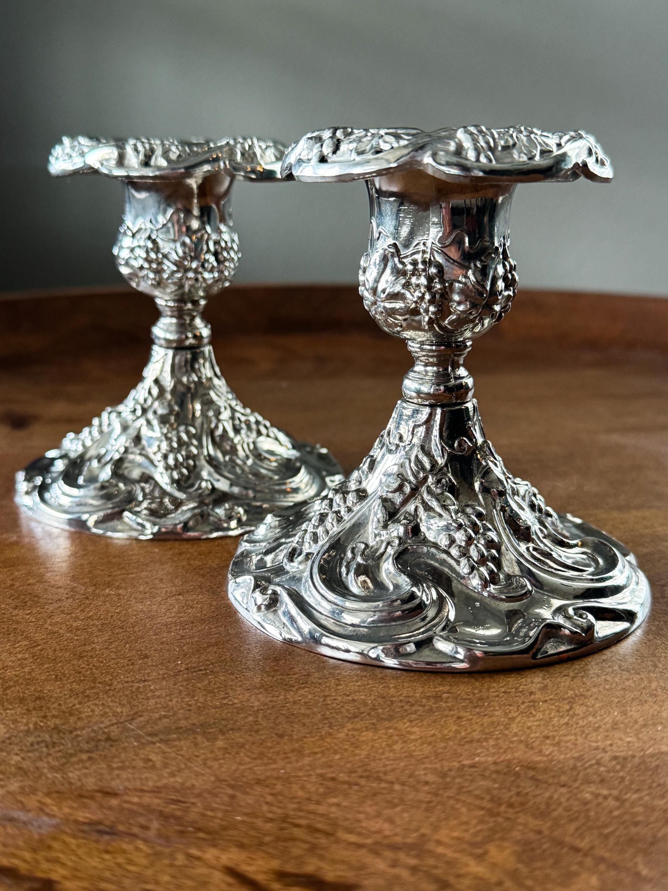 Godinger Silver Candlesticks - Etsy