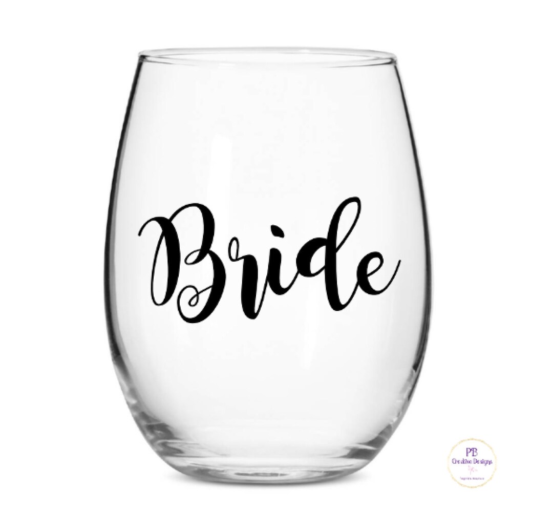 Bride Decal for Wine Glass / DIY Decal / Tumbler Decal Etsy