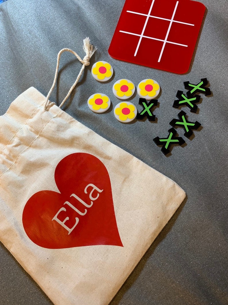 Personalized Tic Tac Toe Game in a Bag