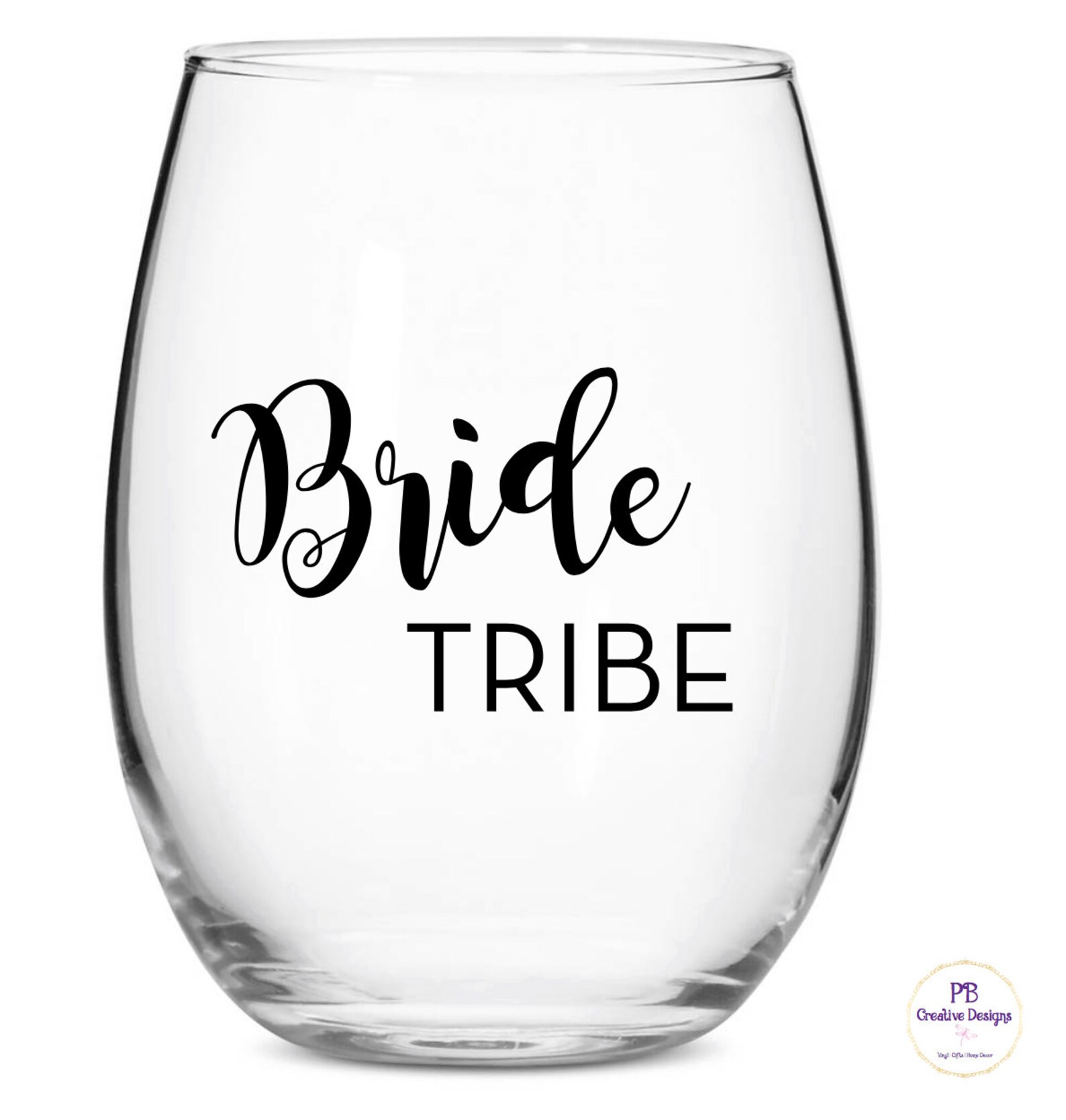 Bride Tribe Decal for Wine Glass / DIY Decal / Tumbler Decal Etsy
