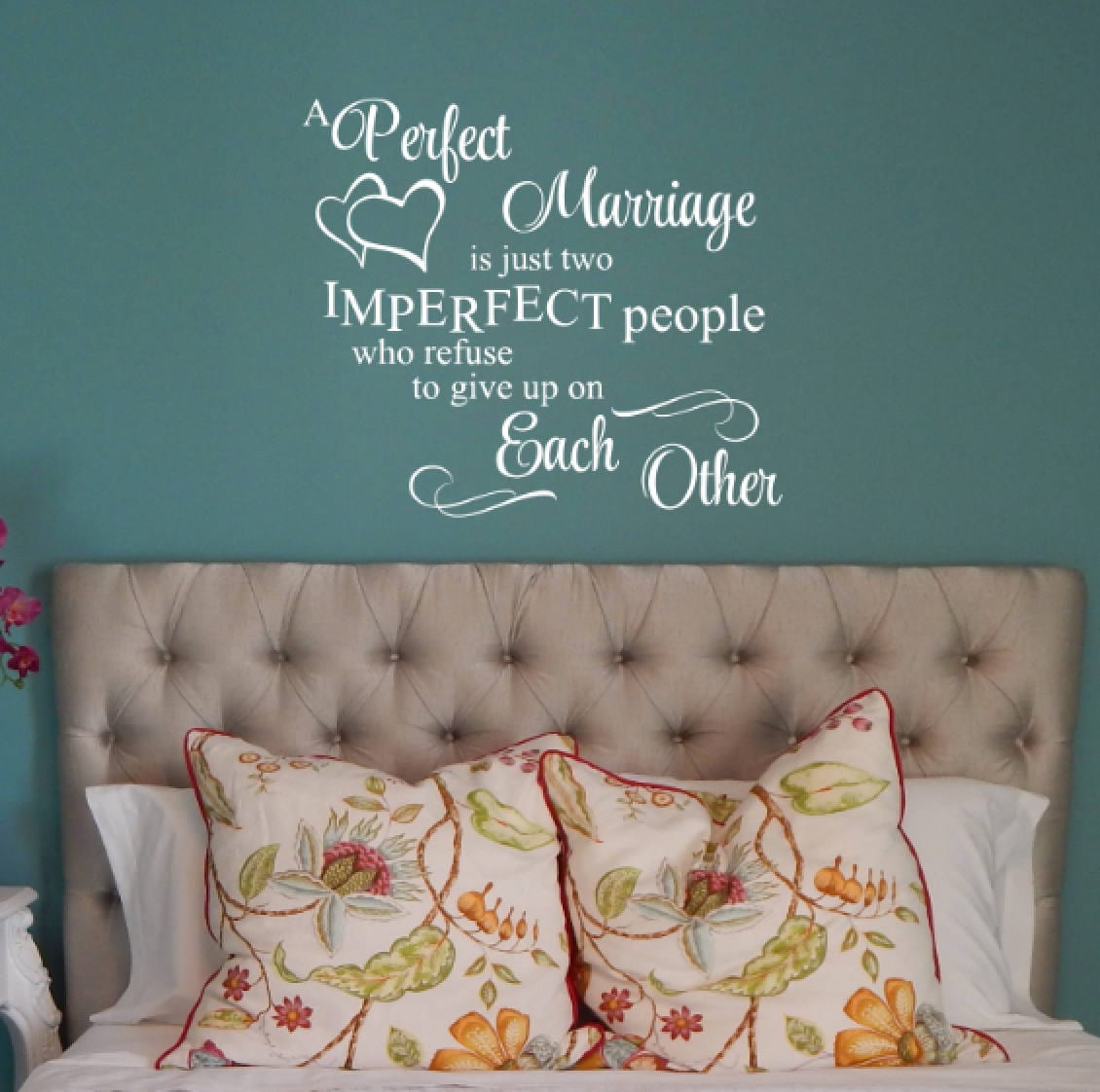 A Perfect Marriage Wall Decal / Wall Decor / Wall Quotes / Etsy