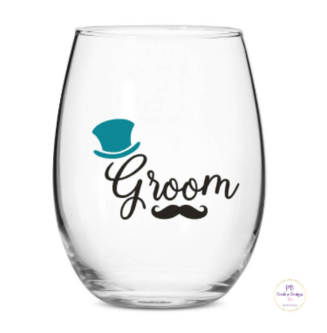 Groom Decal for Wine Glass / DIY Decal / Tumbler Decal Etsy