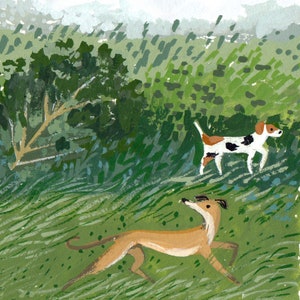 Equestrian Fox Hunt Painting, Digital Print image 5