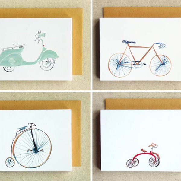 SALE Bikes Bikes Bikes - 8 card set