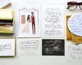 Rustic Garden Wedding, Custom Wedding Stationery, invite, rsvp, map, thank you