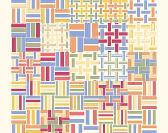 Papel Digital Trama de Cestería | 25 Mosaicos de Rayas Tejidas Retro Seamless | PNG SVG | Scrapbooking y Papel de Regalo | Uso Comercial