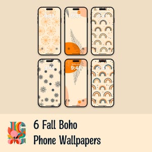 6 Fall Boho Phone Wallpapers | iPhone and Android