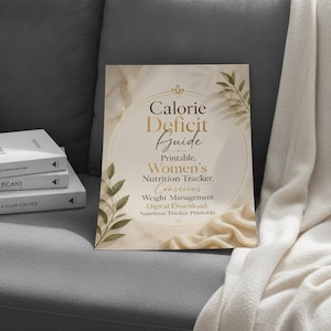 Nutrition Journal, Calorie Deficit Tracker, Health Habit Printable, Meal Planning PDF and PNG