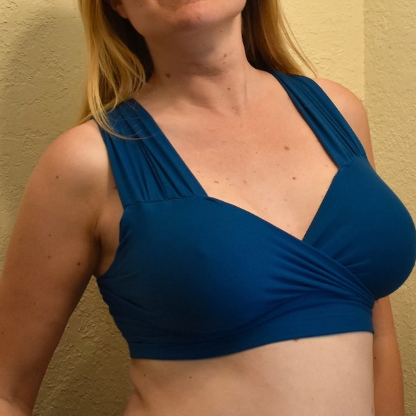 Teal support bra and/or nursing bra bamboo60/organiccotton35/lycra5