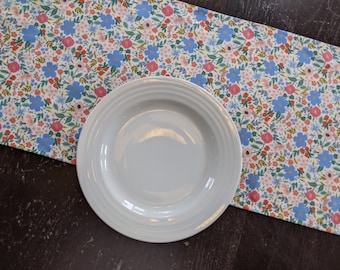 13" x 70" Rifle Paper Co Primavera Wild Rose Cream Floral Table Runner, Cotton + Steel Modern Runner for Parties, Showers, Nurseries