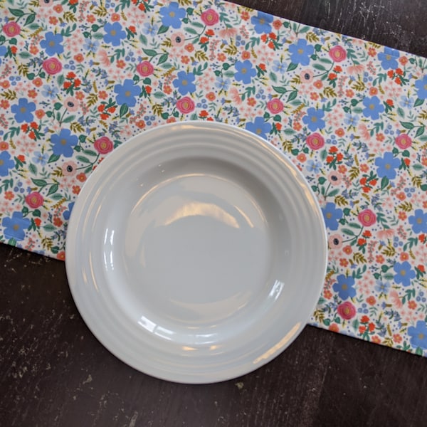 Rifle Paper Co. Floral Table Runner: Primavera Wild Rose Cream