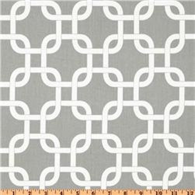 13 x 70 Grey Table Runner in Gotcha Rope Twist Print image 4