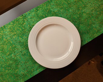 13" x 70" Christmas Holiday Green Glitter Table Runner / Modern Runner for Christmas, Holidays