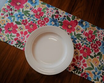 13" x 70" Prairie Floral Modern Table Runner for Parties, Showers, Wedding, Nursery, Home Decor