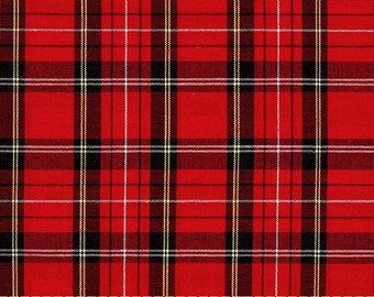 13" x 70" Red Classic Tartan Plaid Table Runner / Modern Runner for Christmas, Holidays