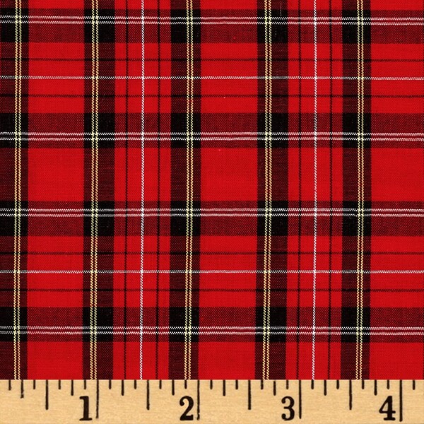 Douglas Grey Modern Tartan Table Runner - Cotton table runner