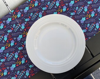 13" x 70" Night of the Nutcracker Jolly Holly Table Runner / Modern Runner for Parties, Christmas, Holidays