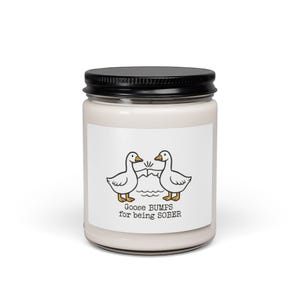 Goose Bumps for Being Sober Candle | Funny Recovery Gift