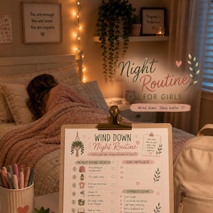 Girls Night Routine Checklist (Digital Download)