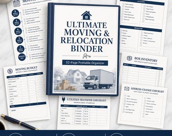 Ultimate Moving Binder | 52-Page Printable Relocation Organizer (Digital Download)