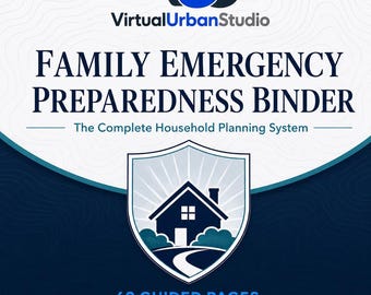Family Emergency Preparedness Binder: 69-Page Printable and Fillable PDF Planner