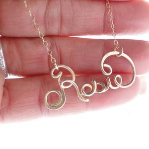 Personalized Name, Gold Name Necklace, Custom Name, Personalized Wire Name Necklace, Silver Name Necklace, Gold Nameplate