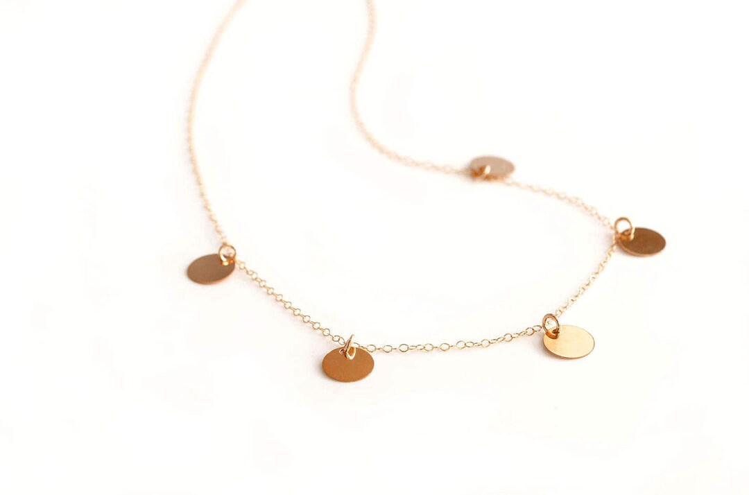 Gold coin necklace choker clearance