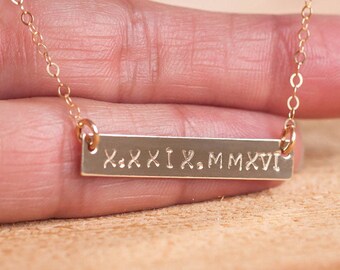 Silver Bar Necklace Personalized, Custom Bar Necklace, Gold Bar Personalized, Custom Gold Bar Necklace, Name Bar Necklace, Personalized Bar