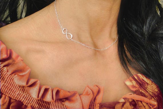 Infinity Necklace Silver, Friendship Necklace, Sideways Infinity Necklace, Gift for Friend Love Necklace, Gift For Mom, Dainty Infinity