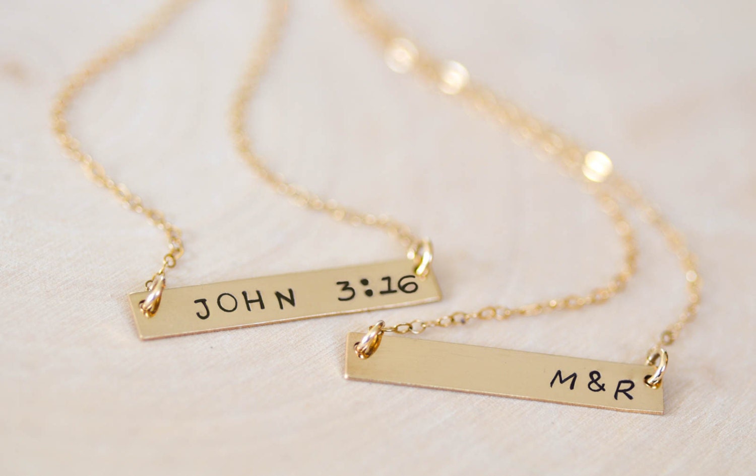 Personalized Bar Necklace, Name Necklace, Silver Bar Nameplate Necklace