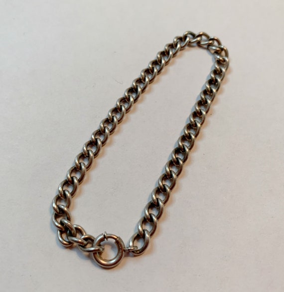 Small Sterling Silver Charm/Link Bracelet, 9.7 Gr… - image 1