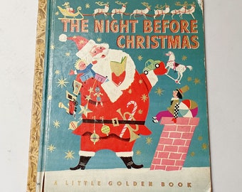 1949 "The Night Before Christmas" Little Golden Book, Illustrated by Corinee Malvern, AS IS