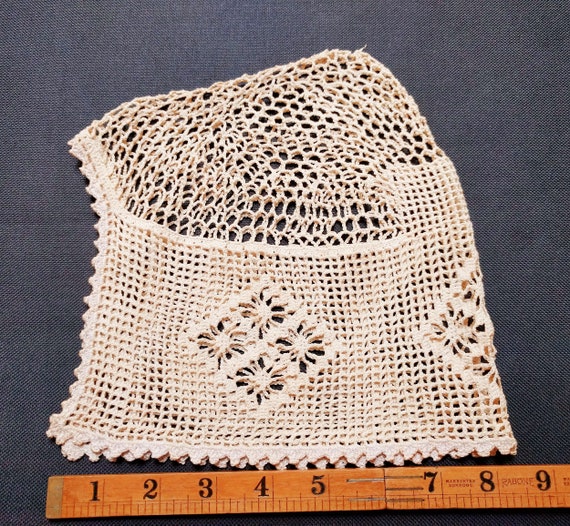 Vintage/Antique Crocheted Sleeping Bonnet/Hat/Bed… - image 3