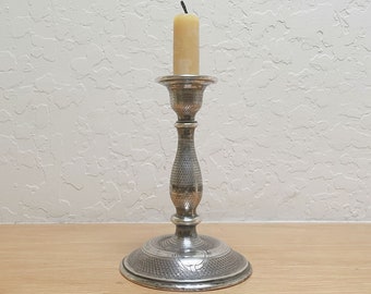 Wabi-Sabi Antique Austrian-Hungarian .800 Silver Candlestick, 135 Grams, 6.35" Tall, AS IS, Please See All Details