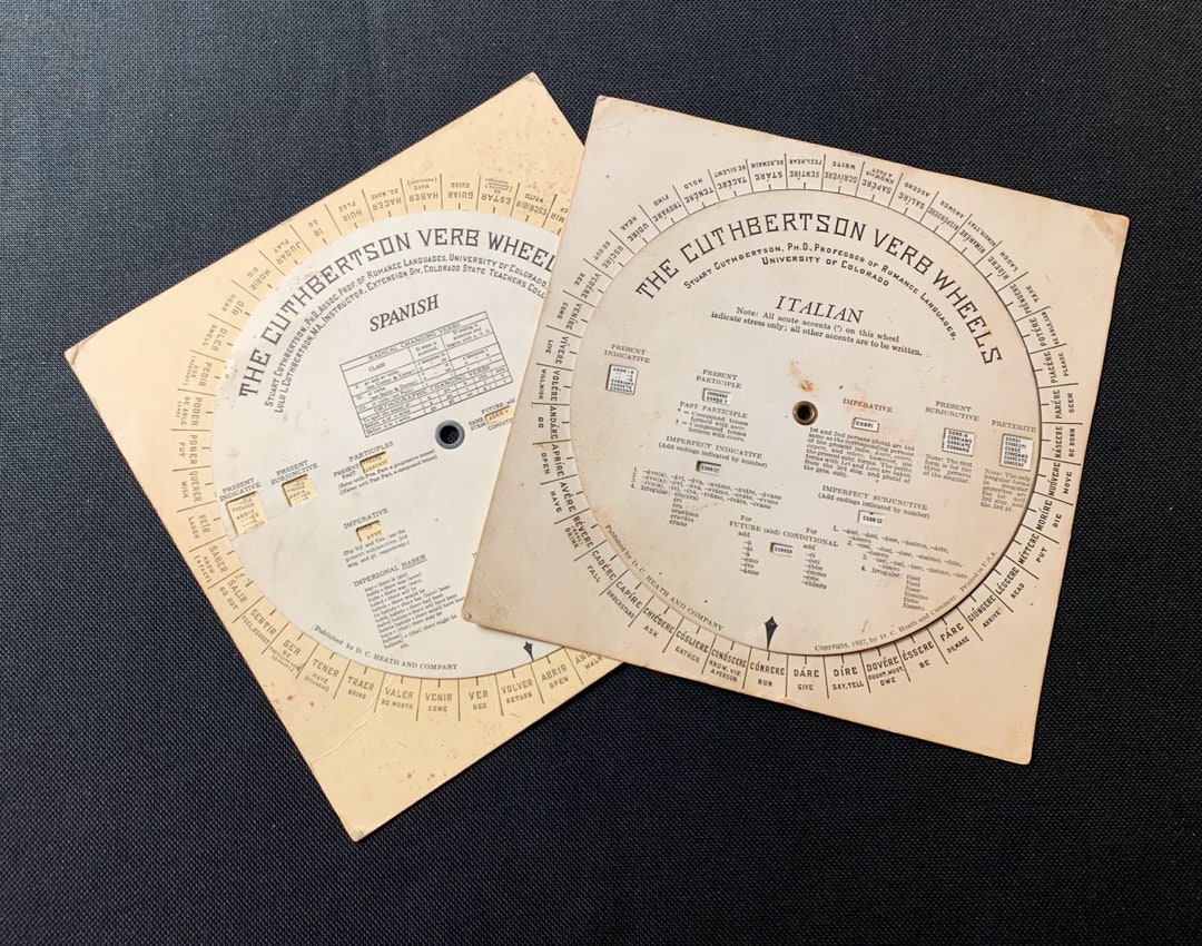 2 Vintage Cuthbertson Verb Wheels spanish and Italian Etsy