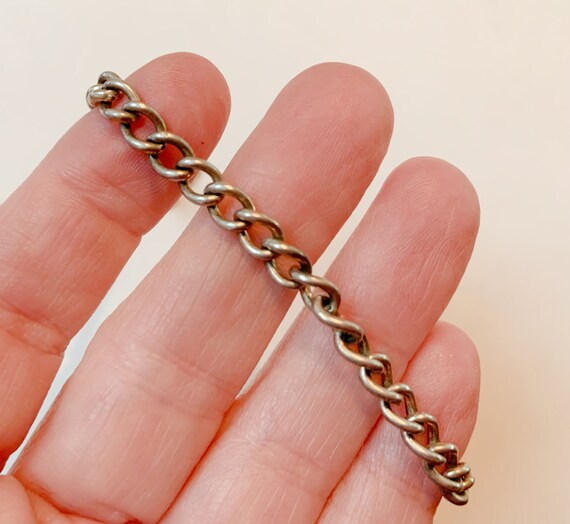 Small Sterling Silver Charm/Link Bracelet, 9.7 Gr… - image 3