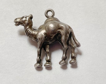 Vintage Solid Sterling Silver Camel Charm/Pendant, 1.6 Grams, for Charm Bracelet