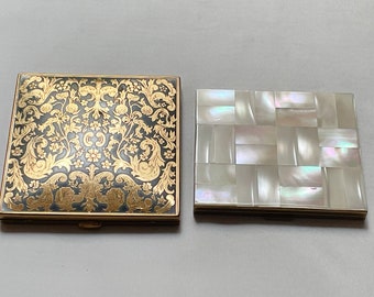 2 Vintage Powder Compacts, Rex Fifth Avenue and Creation of Ansico, Nice Condition, Please Read Description