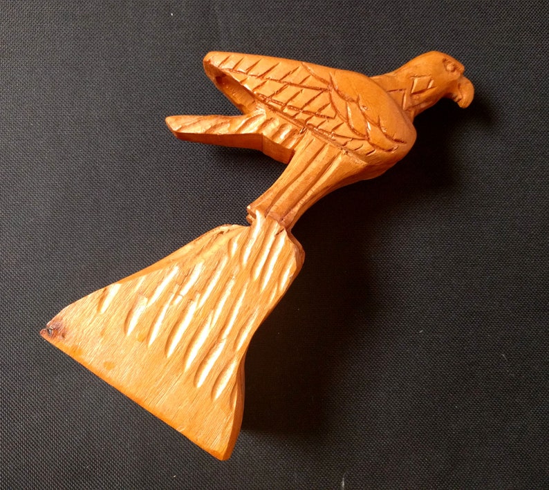 Signed Carved Wood Folk Art Eagle by W. Macrowski 8 Etsy