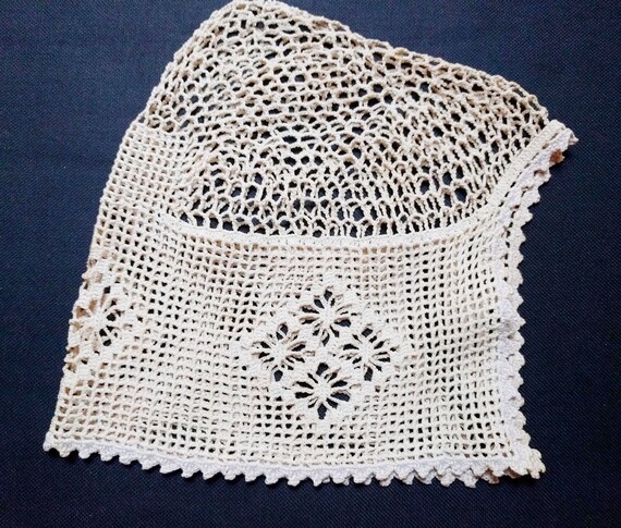 Vintage/Antique Crocheted Sleeping Bonnet/Hat/Bed… - image 2